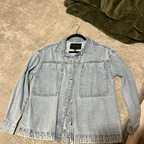 Jackets & Blazers - Laffair Light Wash Denim Jacket - Pale Blue